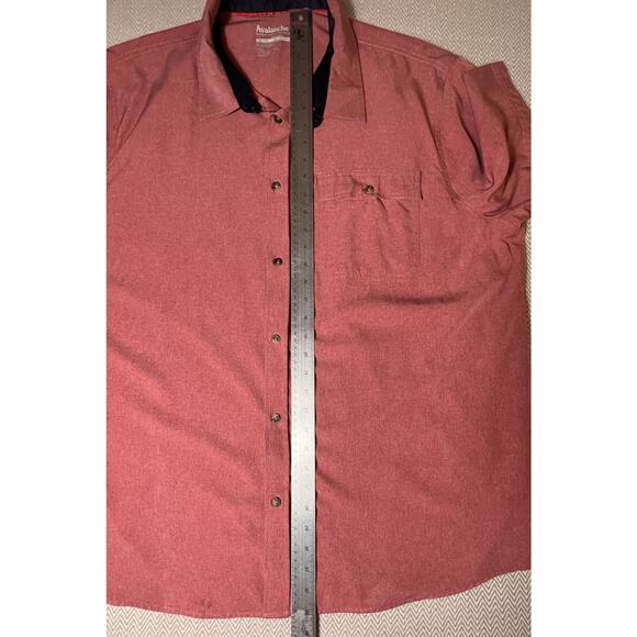 Avalanche Men’s XXL Button Up Shirt Red Stretch Outdoor Casual Performance - Picture 8 of 11